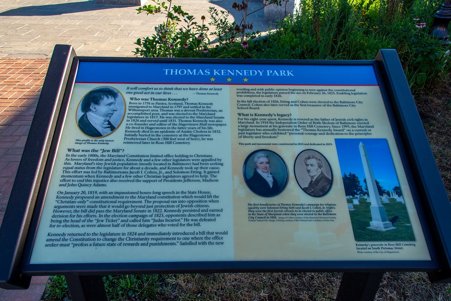 Thomas Kennedy Plaque