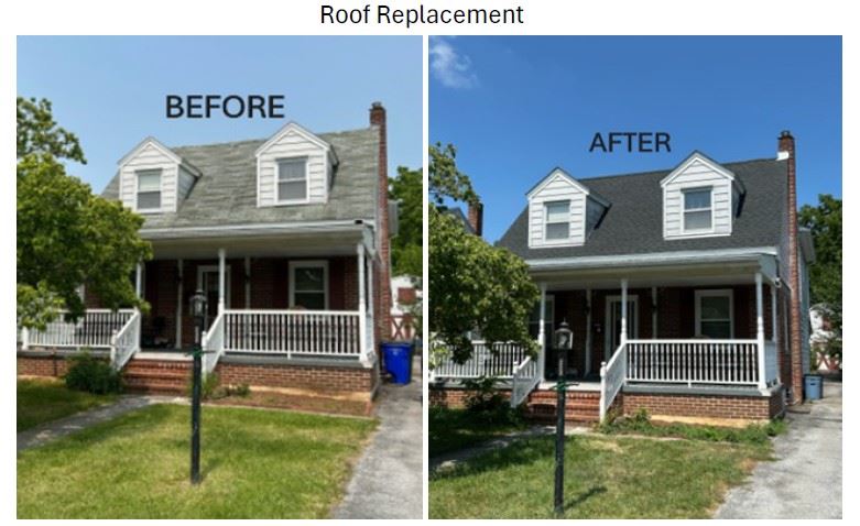 Before and After Roof Replacement Web
